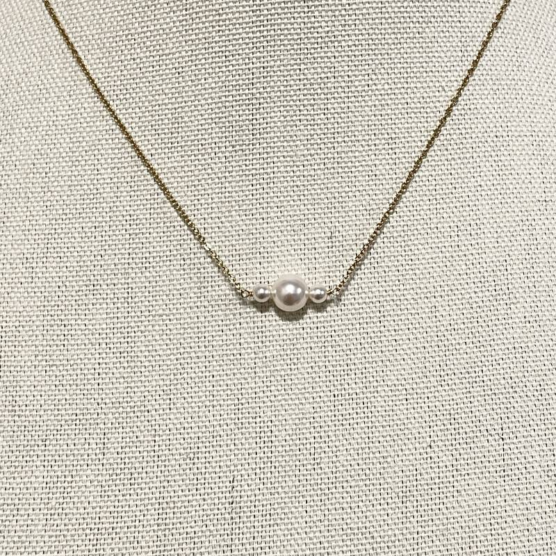 Dreifach Perlenkette 3 Weiße Gold Silber Roségold Halskette Geschenk Zum Jahrestag Geburtstag von Jewelrybank