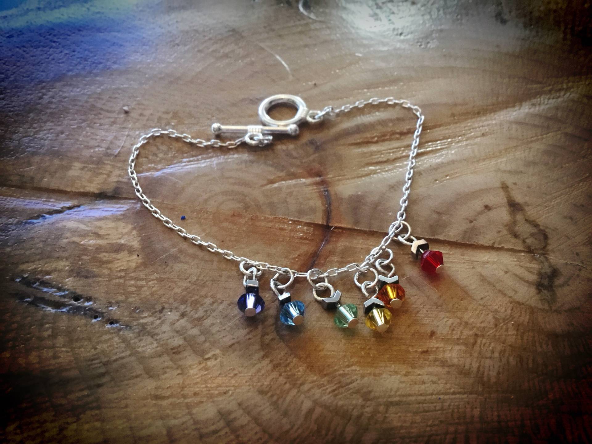Regenbogen Stolz Swarovski Armband von JewelrybyAndromeda
