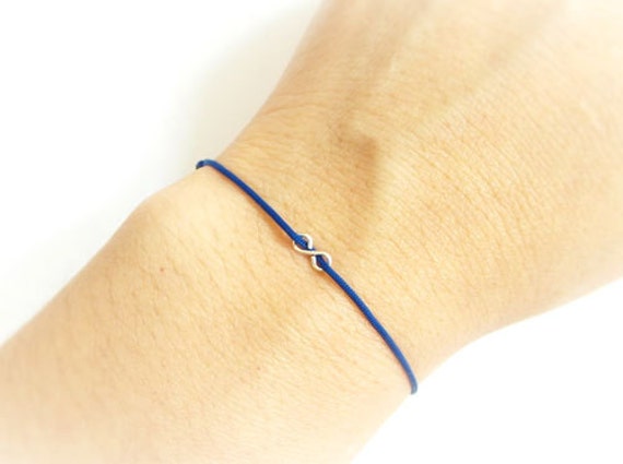 Silber Infinity Blue String Armband, Armband Für Ihn, Liebesarmband, Stapelbares Bettelarmband, Weihnachtsgeschenk Silber Infinity Blue String Armband, Armband Für Ihn, Liebesarmband, Stapelbares Bettelarmband, Weihnachtsgeschenk von JewelrybyAudev