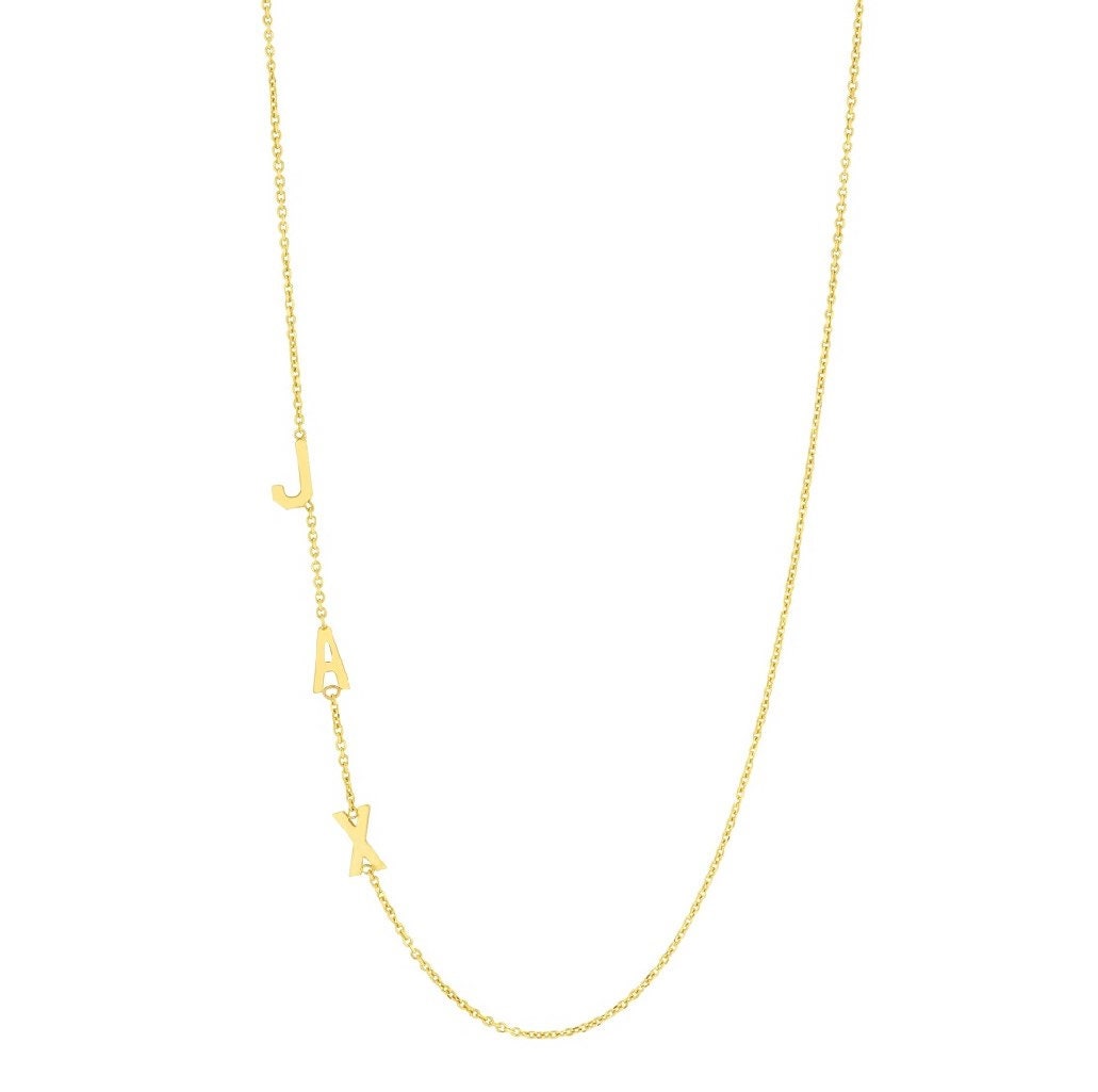 Namenskette, Personalisierte Halskette, Initiale 14K Buchstabe Halskette Namenskette, Personalisierte Halskette, Initiale 14K Buchstabe Halskette von JewelrybyJSuhei