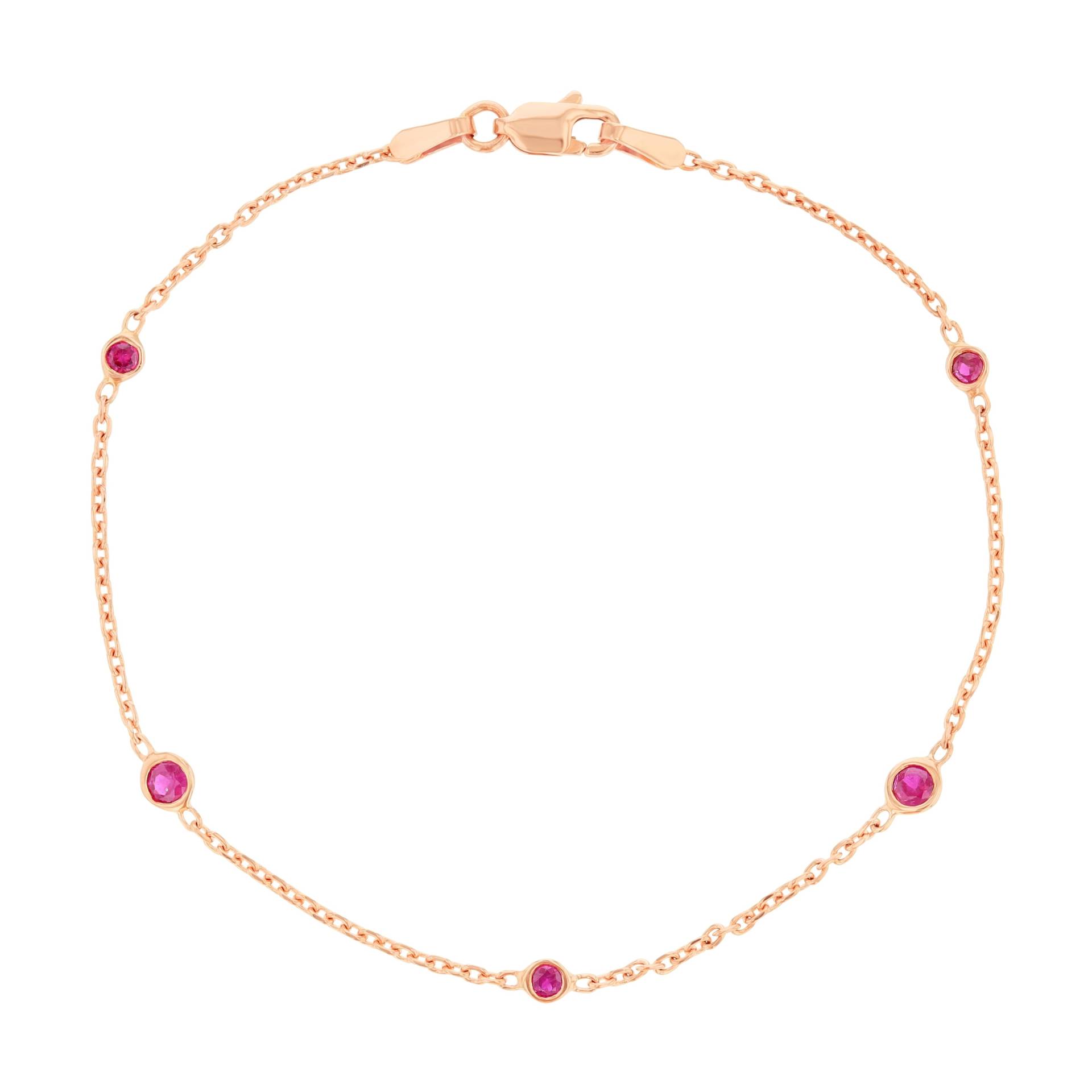 Rose Gold Rubin Armband , Schüttgut Rose Gold Rubin Armband , Schüttgut von JewelrybyJSuhei