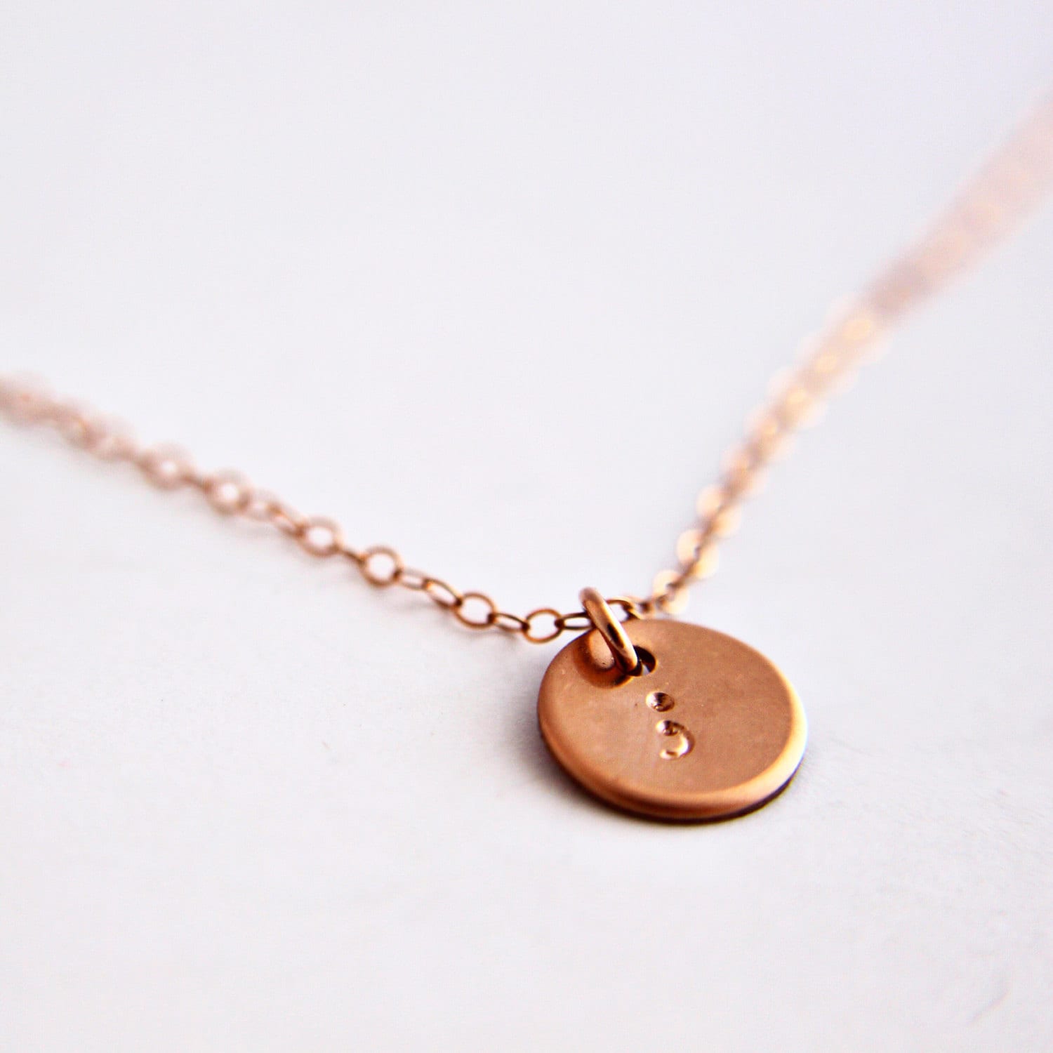 Roségold Filled Semicolon Kette Roségold Filled Semicolon Kette von JewelrybyJillyBean