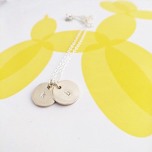 sterlingsilber Scheibe Halskette von JewelrybyJillyBean