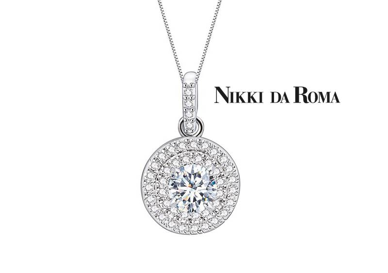 Halskette Weißgold Plattiert Und Feiner Cubic Zirkon Anhänger Nikki Da Roma #1147 | Juwelierpreis 89, 00 Halskette Weißgold Plattiert Und Feiner Cubic Zirkon Anhänger Nikki Da Roma #1147 | Juwelierpreis 89, 00 von josyArtmade