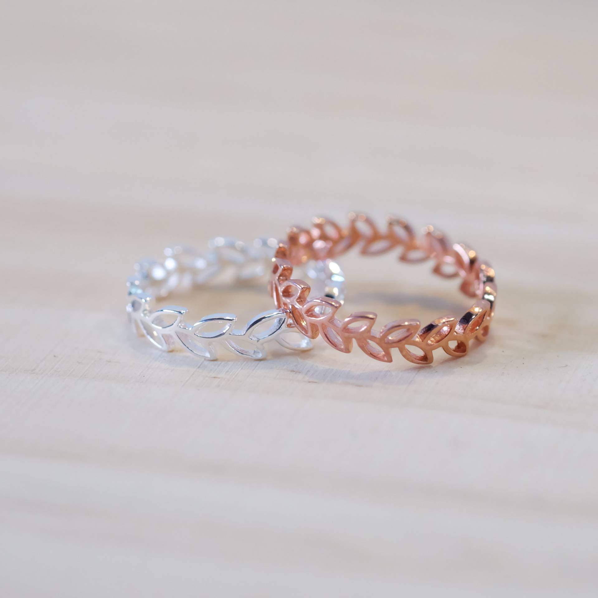 Echtsilber Olivenblatt Krönchenring Dünner Naturring, Glücksschmuck Echtsilber Olivenblatt Krönchenring Dünner Naturring, Glücksschmuck von JewelrybyPITK