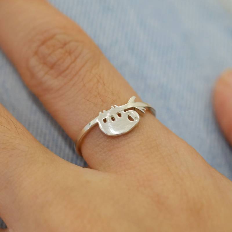 sterling Silber Baby Faultier Ring Tier Schmuck Geschenk sterling Silber Baby Faultier Ring Tier Schmuck Geschenk von JewelrybyPITK