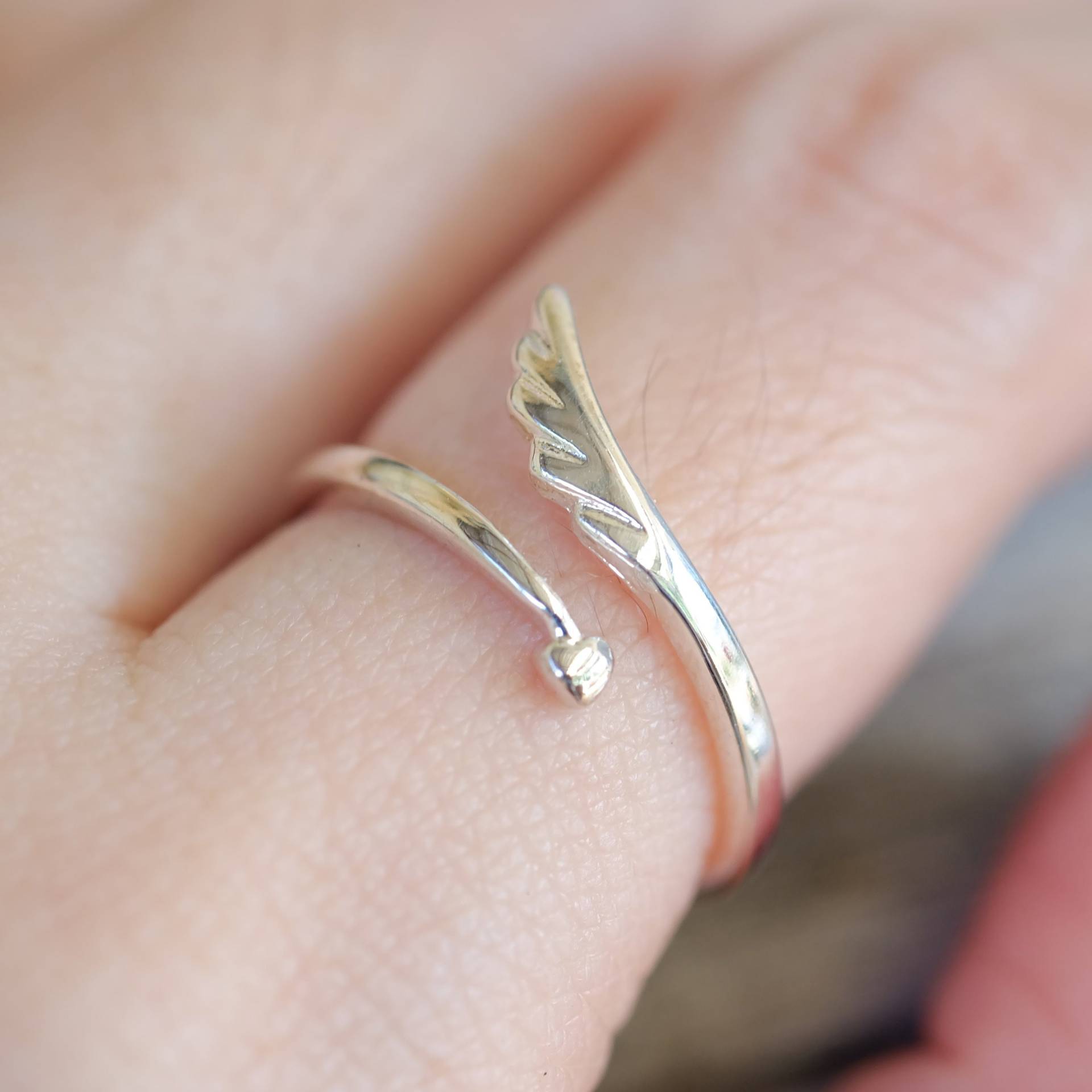 sterling Silber Engel Flügel Ring Minimalist Schmuck Schmuck, Himmel sterling Silber Engel Flügel Ring Minimalist Schmuck Schmuck, Himmel von JewelrybyPITK