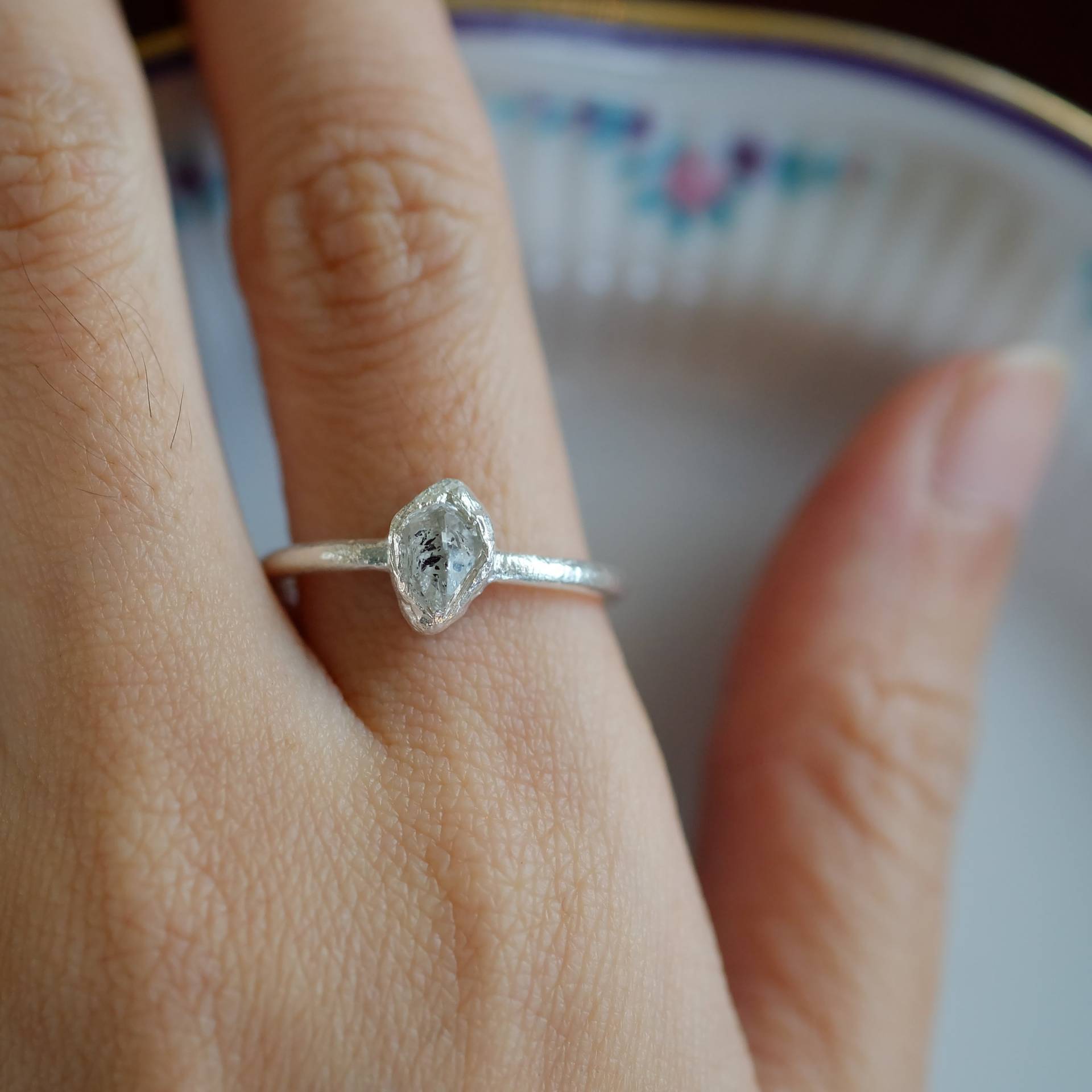 Herkimer Diamant Ring Handgemachter Verlobungsring Aus 925 Silber Herkimer Diamant Ring Handgemachter Verlobungsring Aus 925 Silber von JewelrybyPITK