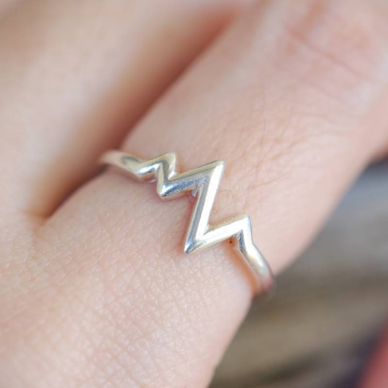 sterling Silber Herzschlag Ring Handgemachter Puls Schmuck, Herzfrequenz Ring, Krankenschwester Geschenk sterling Silber Herzschlag Ring Handgemachter Puls Schmuck, Herzfrequenz Ring, Krankenschwester Geschenk von JewelrybyPITK