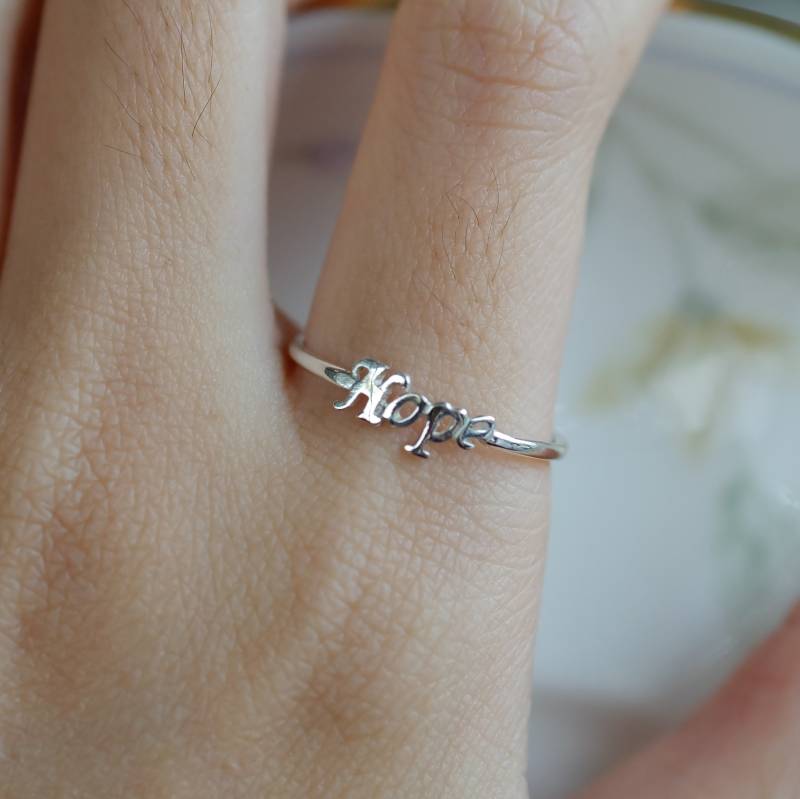 sterling Silber Hope Ring, Wort Ringe, Inspirational Schmuck Silber, Personalisierte Bester Freund Geschenk, Abschlussgeschenk, Geschenk Für sterling Silber Hope Ring, Wort Ringe, Inspirational Schmuck Silber, Personalisierte Bester Freund Geschenk, Abschlussgeschenk, Geschenk Für von JewelrybyPITK