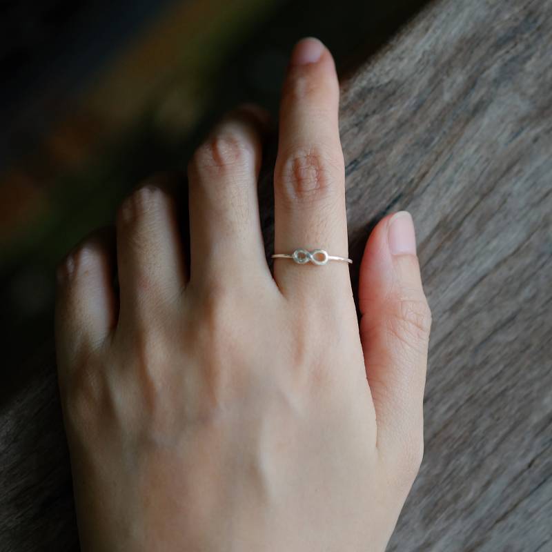 sterling Silber Infinity Ring Handgemachter Versprechen Schmuck, Ewiger Ring sterling Silber Infinity Ring Handgemachter Versprechen Schmuck, Ewiger Ring von JewelrybyPITK