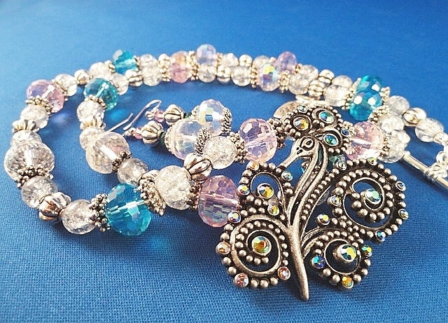 Funkelnden Kristall Und Silber Pfau Halskette Ohrringe Set Handmade Urlaub Schmuck Geschenk Zum Geburtstag Ein Besonderes Für Sie Funkelnden Kristall Und Silber Pfau Halskette Ohrringe Set Handmade Urlaub Schmuck Geschenk Zum Geburtstag Ein Besonderes Für Sie von JewelrybyPJ