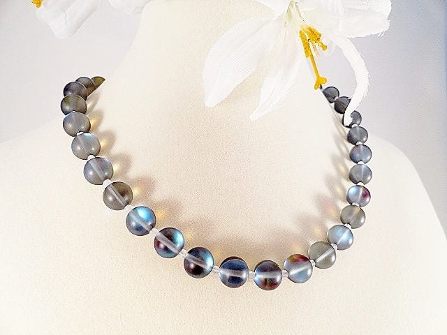 Labradorit Halskette Set Mit Mondsteine-Edelstein-Schmuck Mondstein Herz Handgemachtes Geschenk Für Ihren Geburtstag-Muttertag von JewelrybyPJ