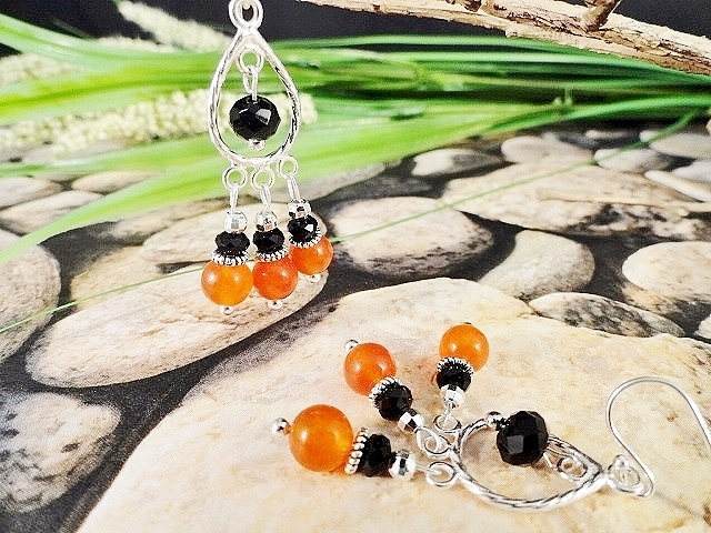 Orange Jade Ohrringe Chandelier Sterling Silber Edelstein Schmuck Lange Geburtstag Muttertag Handmade Geschenk Für Sie Orange Jade Ohrringe Chandelier Sterling Silber Edelstein Schmuck Lange Geburtstag Muttertag Handmade Geschenk Für Sie von JewelrybyPJ