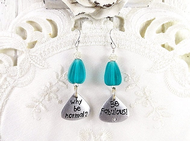 Türkis Ohrringe Silber Charme Baumeln Aqua Glas Ohrhänger Handgefertigt Schmuck Geburtstag Mutter Tagesgeschenk Für Sie von JewelrybyPJ