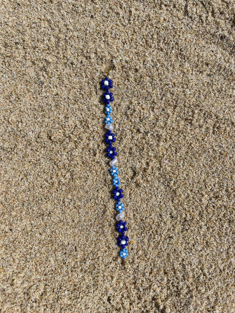 Griechenland Inspiriertes Armband Blau, Weiß Perlen von JewelrybysidDE