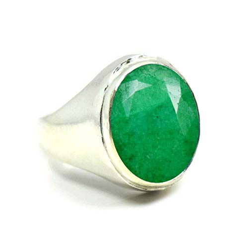 Jewelryonclick Damen Herren Unisex Kinder - Oval Natürlicher Smaragd von Jewelryonclick