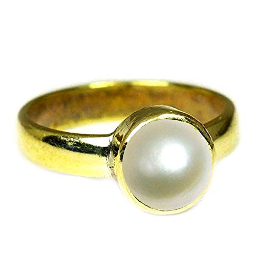 Jewelryonclick Damen Herren Unisex Kinder - Vergoldet Rund Natürliche Südseeperle von Jewelryonclick