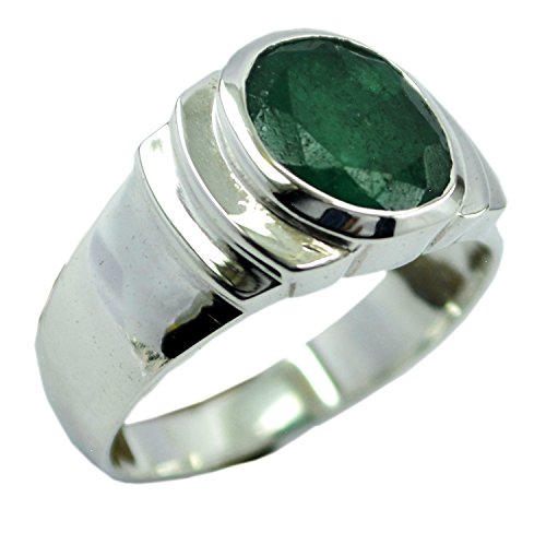 Jewelryonclick Echte indische Smaragd Silber Ring Chakra Healing Green Edelstein Schmuck Geschenk in Allen Größen Jewelryonclick Echte indische Smaragd Silber Ring Chakra Healing Green Edelstein Schmuck Geschenk in Allen Größen von Jewelryonclick