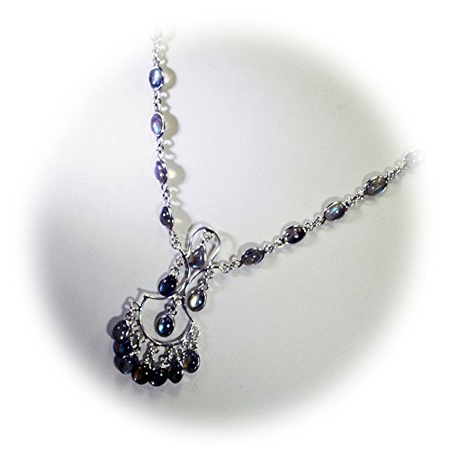 Jewelryonclick Natürliche Labradorit Halsband Halskette Sterling Silber Für Frauen Mädchen Geburtstagsgeschenk Schmuck von Jewelryonclick