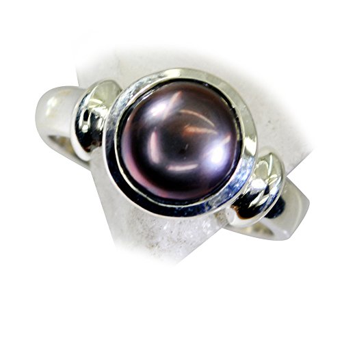 Jewelryonclick echte Schwarze Perle 925 Sterling Silber Anweisung Ringe für Frauen Schmuck Geschenk Größen 56 (17.8) von Jewelryonclick