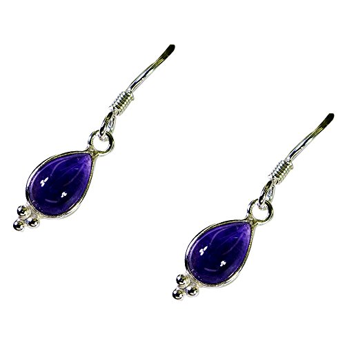 Jewelryonclick natürliche Amethyst Dangle Ohrringe für Frauen 925 Silber handgefertigte Modeschmuck für Geschenk von Jewelryonclick