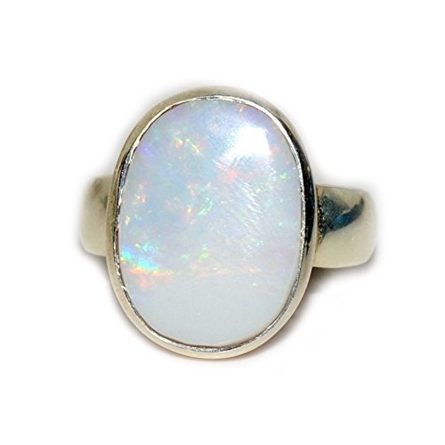 jewelryonclick Opal 5,5?Karat natur Echter Stein 92,5?Sterling Silber f?r Herren Ring Gr?sse UK J 1/2???Z - 59 (18.8) von Jewelryonclick