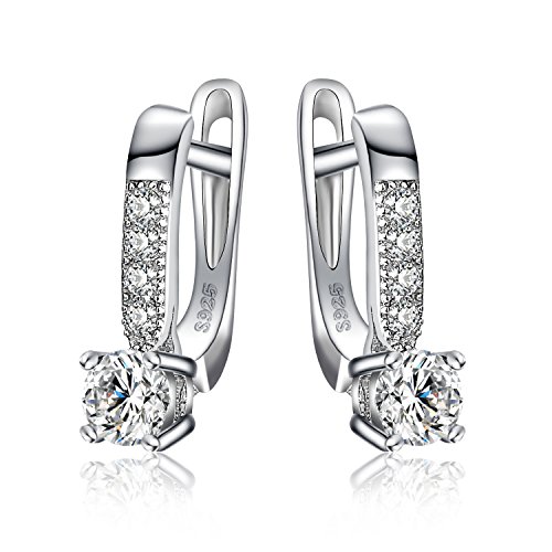 JewelryPalace 925 Sterling Silber 1ct Zirkonia CZ Creolen Ohrringe Geschenk Für Frauen von JewelryPalace