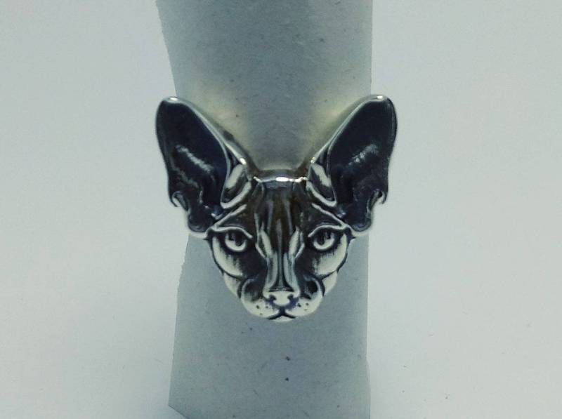 Katzenringe. Ring Silberschmuck Cat Noir Katzenschmuck Tierringe. Muttertag. Silberner Katzenring. Kätzchenring von Jewelrywax