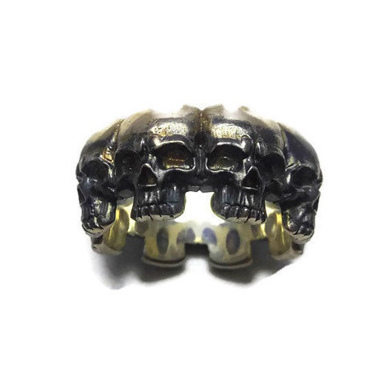 Schädel-Ringe. Schädel-Ringe Für Männer. Frauen. Silber Die Frau. Schädel Ringe. Schädel-Ringe-sterling-Silber. Handgemachter Schmuck von Jewelrywax