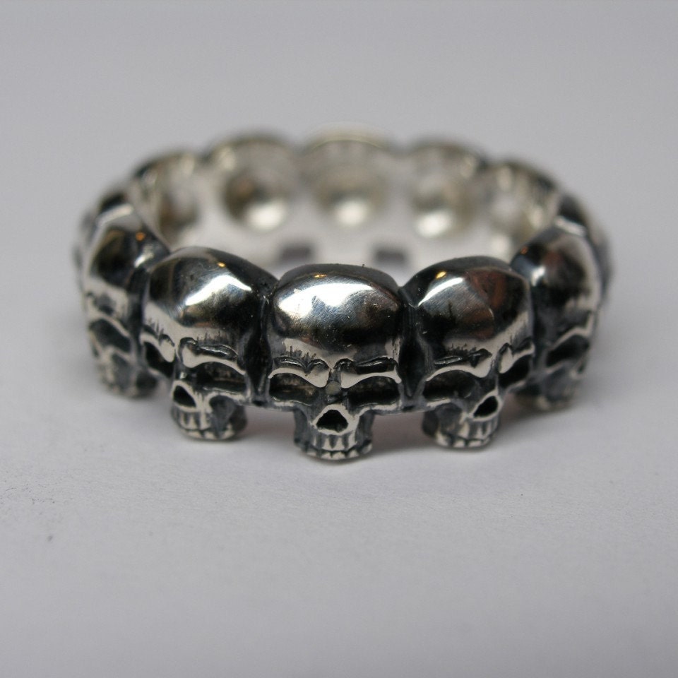 Totenkopf Silberring Schmuck von Jewelrywax
