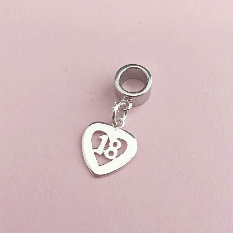 18 Charm Anhänger Aus Sterling Silber, Passend Für Pandora. 18.geburtstags-Charm von Jewels4girls