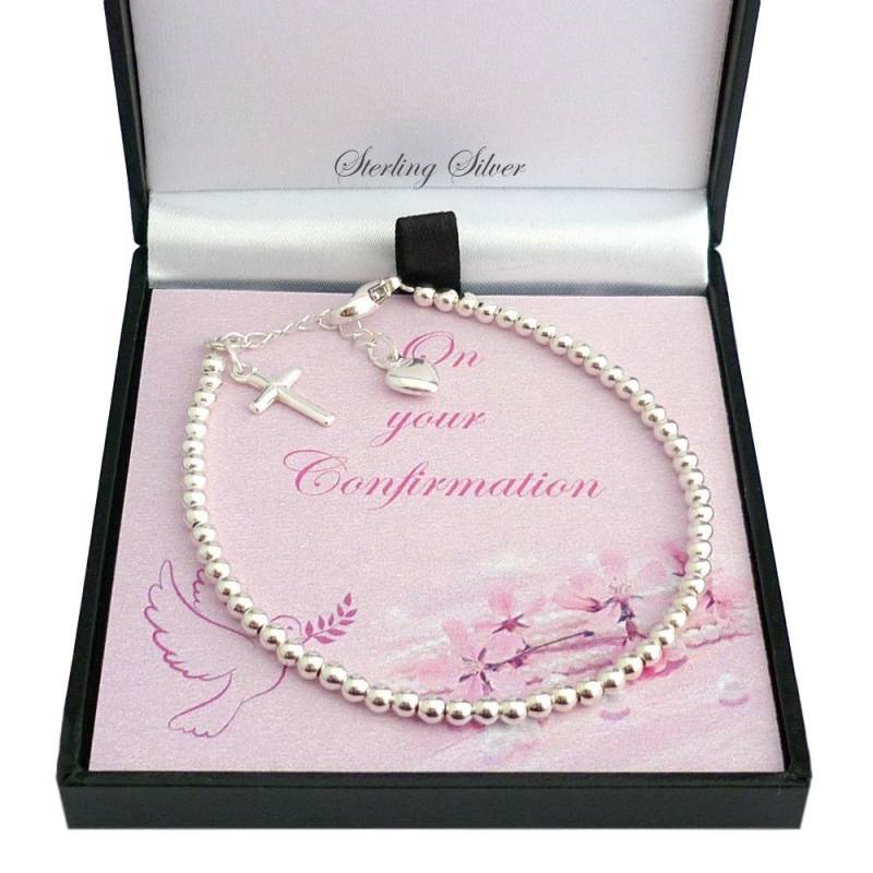 Armband Aus Sterlingsilber Mit Kreuz Zur Konfirmation. Geschenk Konfirmation Für Ein Mädchen von Jewels4girls