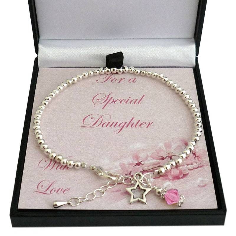 Armband Mit Geburtsstein in Geschenkbox Für Frauen & Mädchen Auf Einem Kartenhalter Mama, Nichte, Schwester, Tochter, Nichte Usw von Jewels4girls