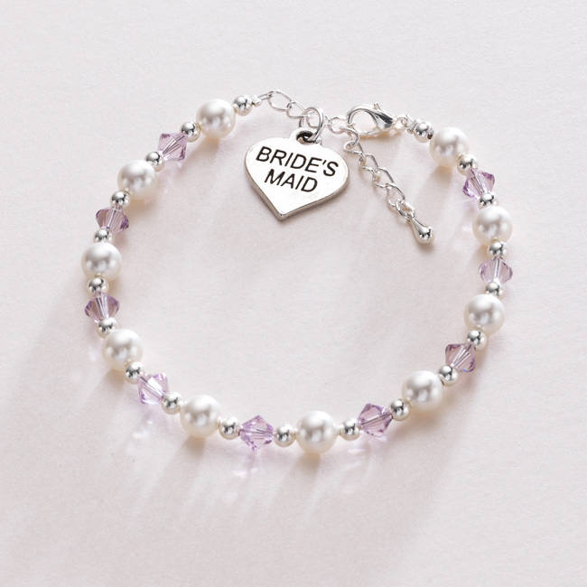 Brautjungfer Perlen - Und Kristallarmband. Viele Farben Zur Auswahl. Für Frauen Oder Mädchen von Jewels4girls