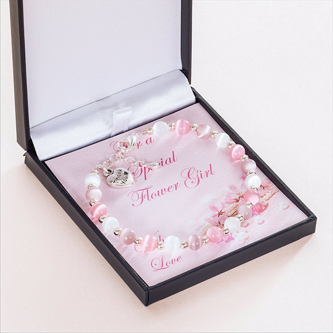 Danke Armband, Brautjungfer, Trauzeugin Oder Blumenmädchen, Hochzeit Dankeschön Geschenk von Jewels4girls