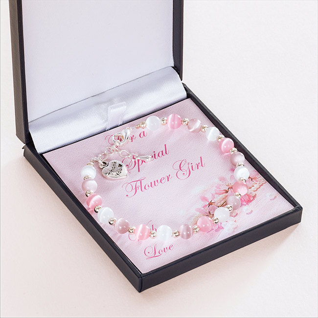 Danke Armband, Brautjungfer, Trauzeugin Oder Blumenmädchen, Hochzeit Dankeschön Geschenk von Jewels4girls