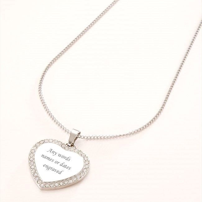 Edelstein Herz, Erinnerungs-Halskette, Gravur Möglich. Personalisierte Halskette Für Frau von Jewels4girls