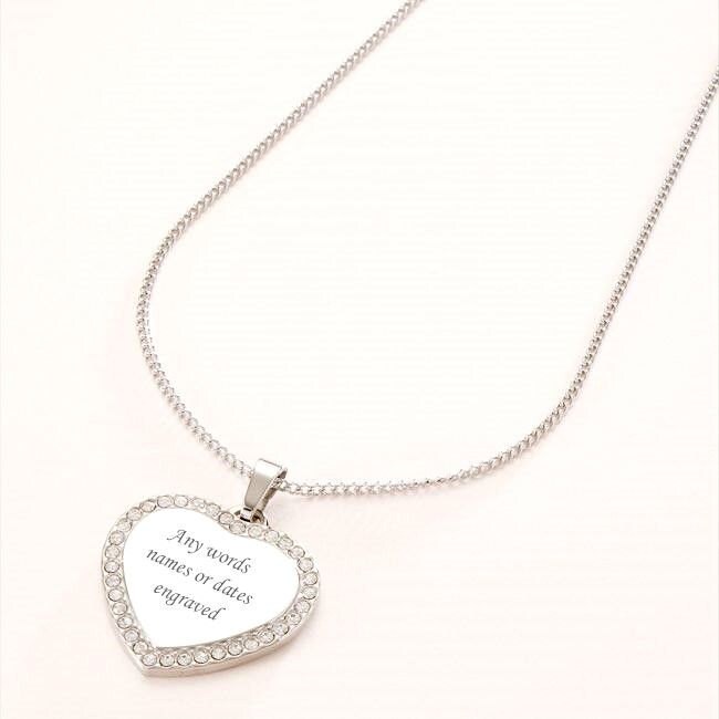 Edelstein Herz, Erinnerungs-Halskette, Gravur Möglich. Personalisierte Halskette Für Frau Edelstein Herz, Erinnerungs-Halskette, Gravur Möglich. Personalisierte Halskette Für Frau von Jewels4girls