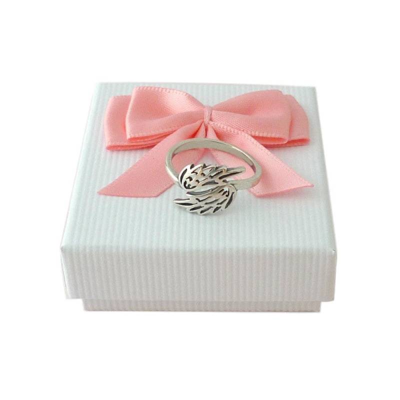 Engelsflügel Ring, Sterling Silber, Größenverstellbar. Sympathie Oder Erinnerungsgeschenk von Jewels4girls