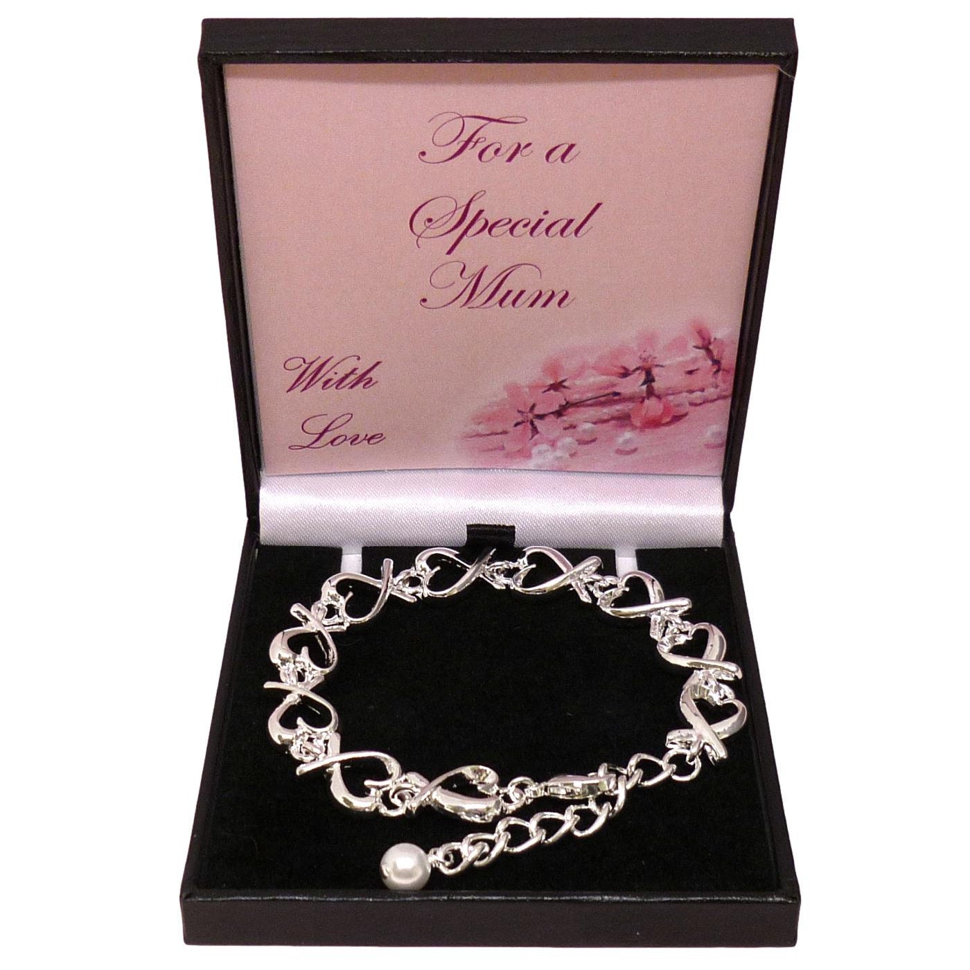 Ewiges Herz Armband Mit Perlen Anhänger. Geschenk Für Mama, Mama Oder Jemand Besonderes von Jewels4girls