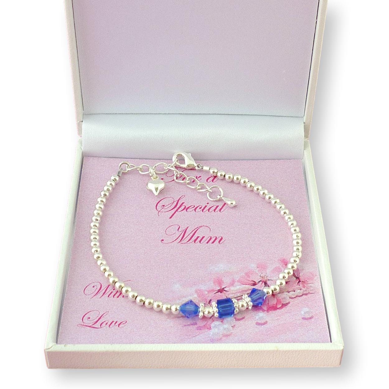 Geburtsstein Armband Für Frauen Oder Mädchen. Geschenkbox Tochter, Brautjungfer, Schwester, Mutter, Tante, Nichte, Freundin, Kindermädchen Usw von Jewels4girls