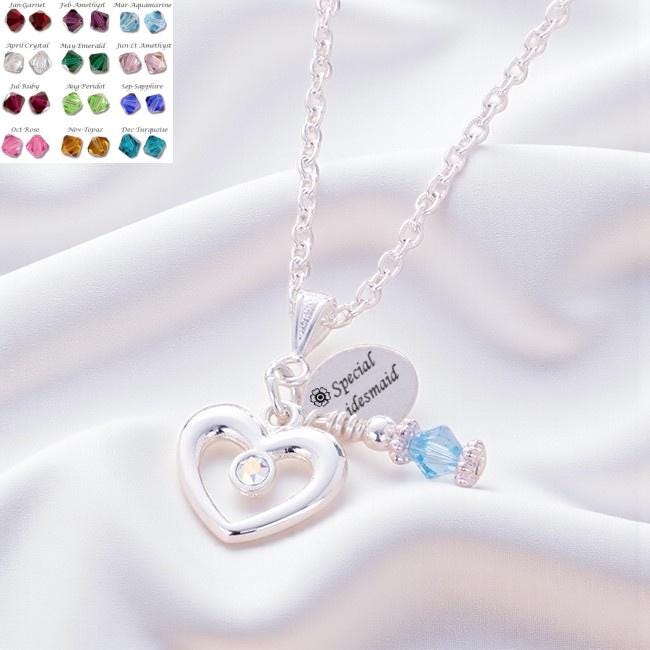 Geburtsstein-Halskette Mit Wahl Des Gravierten Anhängers. Herz-Anhänger, Birthstone Charme Und Ein Personalisierte Sterling Silber Oval Tag von Jewels4girls