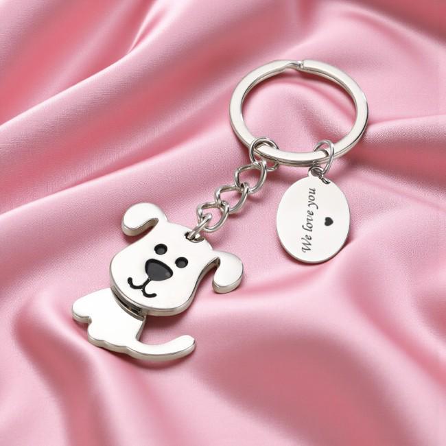 Gravur Hund Schlüsselanhänger, Personalisiertes Geschenk Für Hundeliebhaber. Schlüsselanhänger Mit Gravur. Umzugshund von Jewels4girls