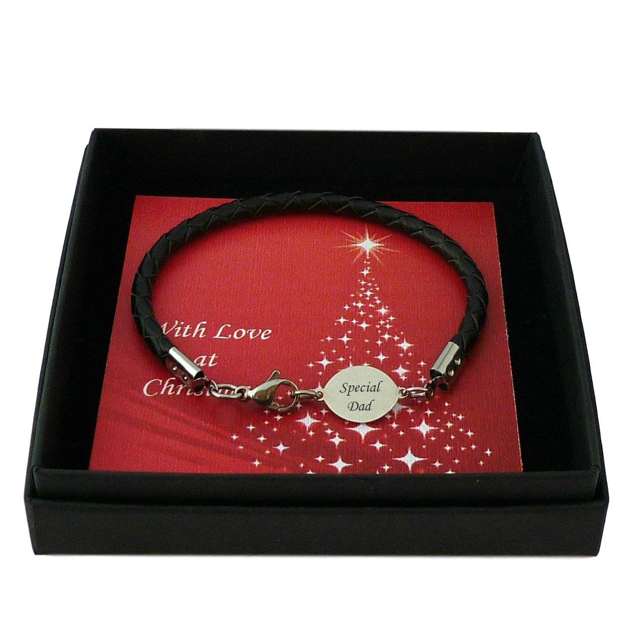 Herren Lederband Armband Mit Personalisierter Gravur, Weihnachtsgeschenk von Jewels4girls