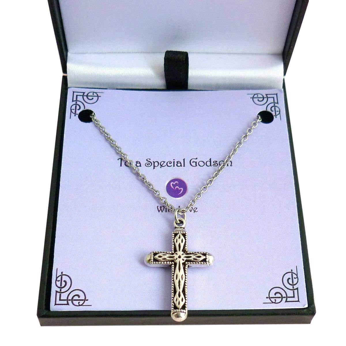 Kreuz-Halskette in Geschenkbox Für Sohn, Neffen, Bruder, Vater, Onkel, Patensohn, Enkel Usw von Jewels4girls