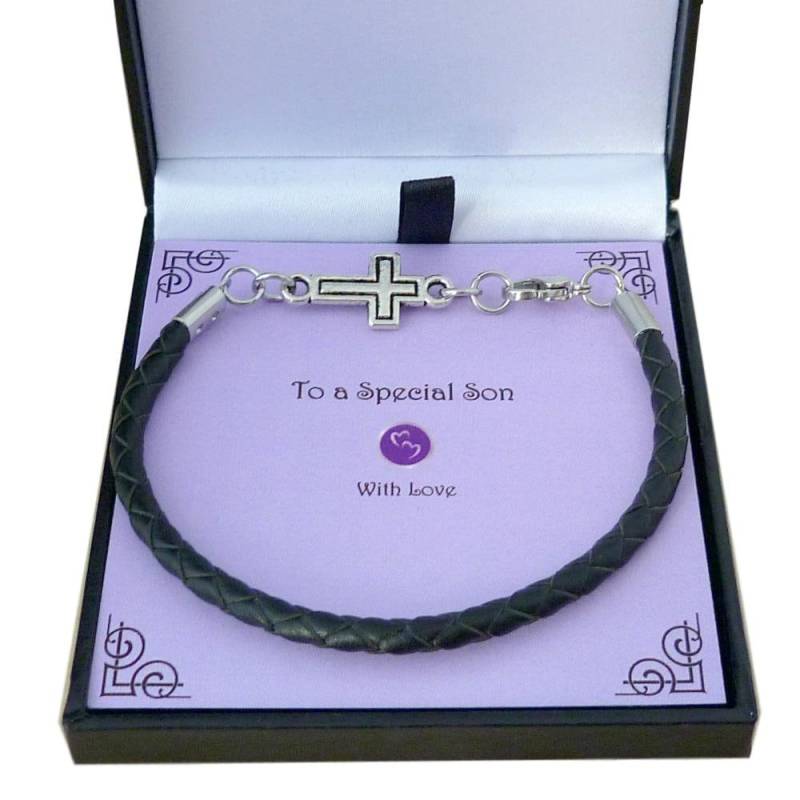 Kreuzanhänger Aus Leder Für Junge, Geschenk Zur Kommunion, Taufe, Taufe. Speziellen Jungen, Bruder, Sohn, Patensohn Usw Kreuzanhänger Aus Leder Für Junge, Geschenk Zur Kommunion, Taufe, Taufe. Speziellen Jungen, Bruder, Sohn, Patensohn Usw von Jewels4girls