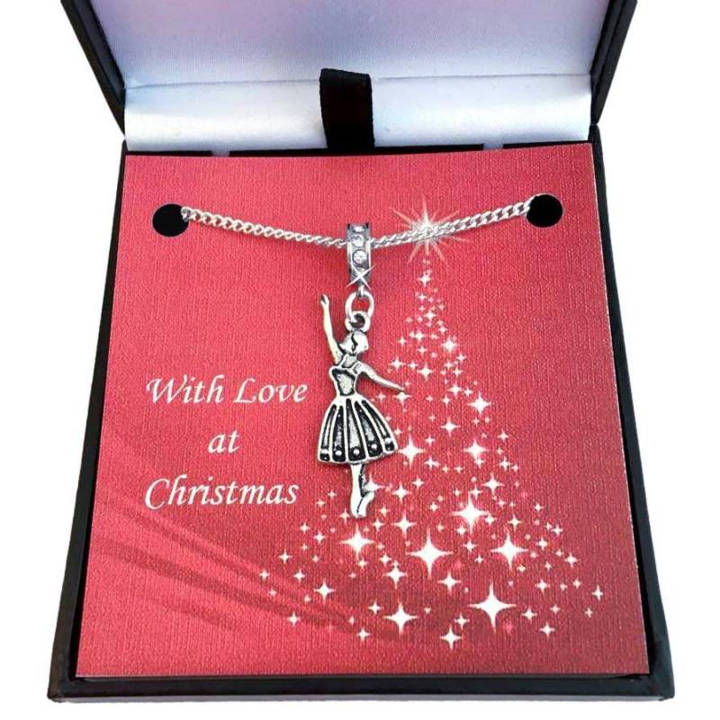 Mädchen Halskette Für Weihnachten Mit Ballerina Anhänger. Geschenk Ballett-Liebhaber. Moderner Stil. Ballett Tänzerin Halskette von Jewels4girls