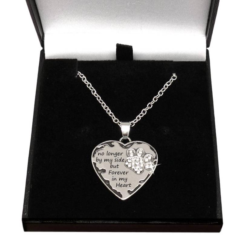 Nicht Mehr An Meiner Seite, Sondern Für Immer in Meinem Herzen. Verlust Des Hundes, Katze, Haustier Geschenk. Tatze Mit Kristallen Auf von Jewels4girls