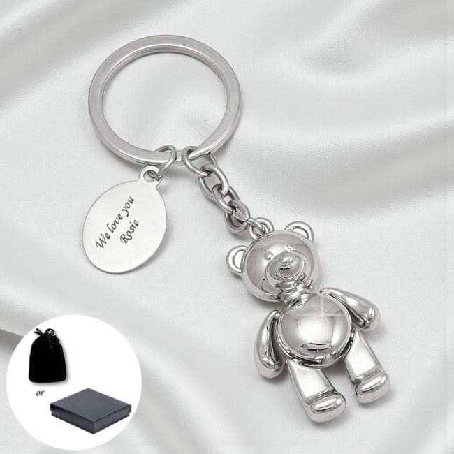 Personalisierter Teddybär Schlüsselanhänger Mit Kostenloser Gravur von Jewels4girls